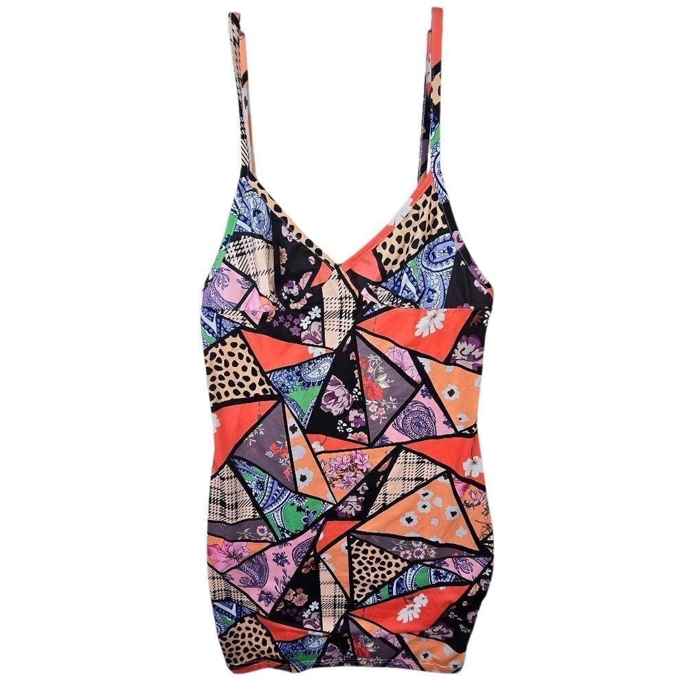 SHEIN Colorful Patchwork Mini Dress Size L